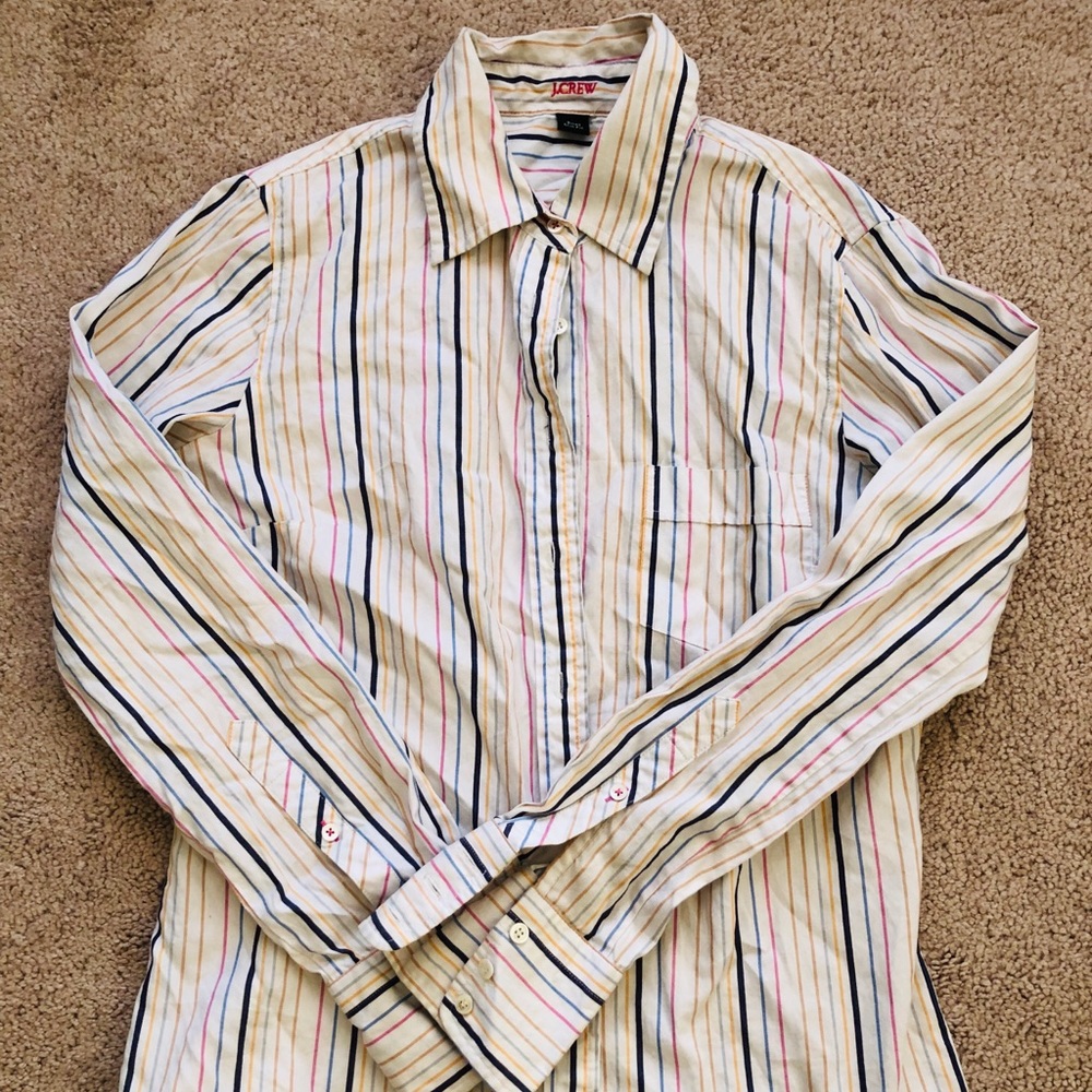 JCREW S Multi-color Striped Button Down shirt